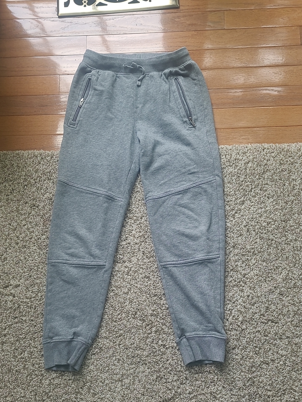 Hanna Andersson Heather Gray Zip-Pocket Joggers
